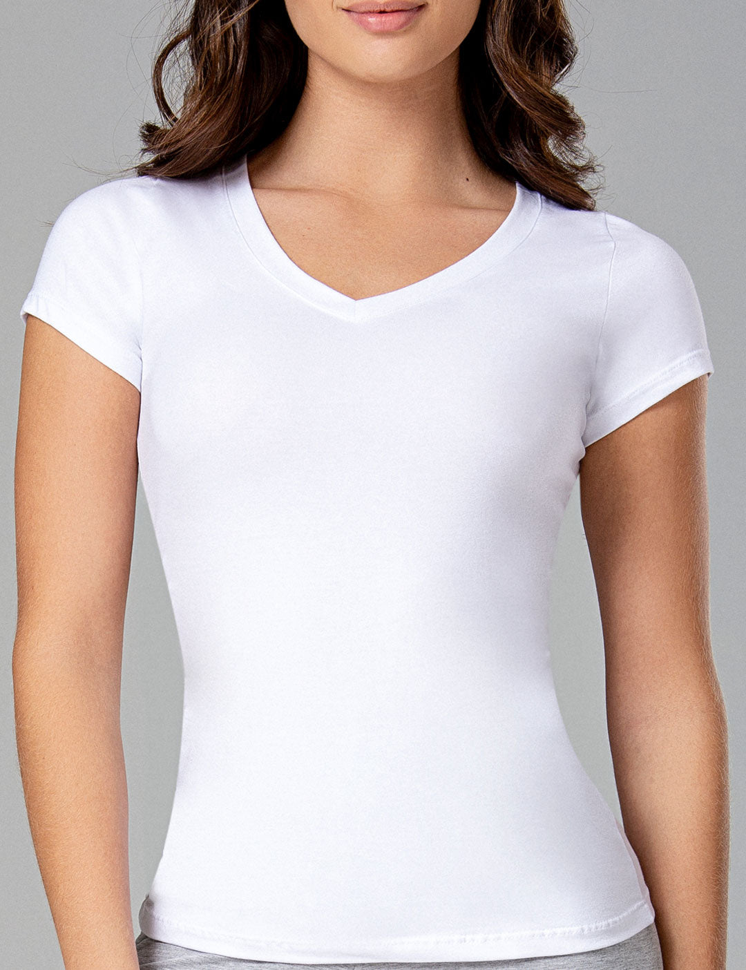 Camiseta básica de mujer blanca