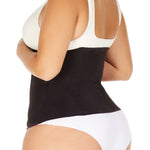 Cinturilla de alta compresión con látex efecto térmico, color negro de lado