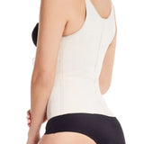 Camisilla de compresión alta con cierre frontal y látex efecto térmico, color piel de lado