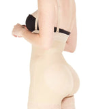 Faja moldeadora short strapless senos libres PowerControl, color piel de lado