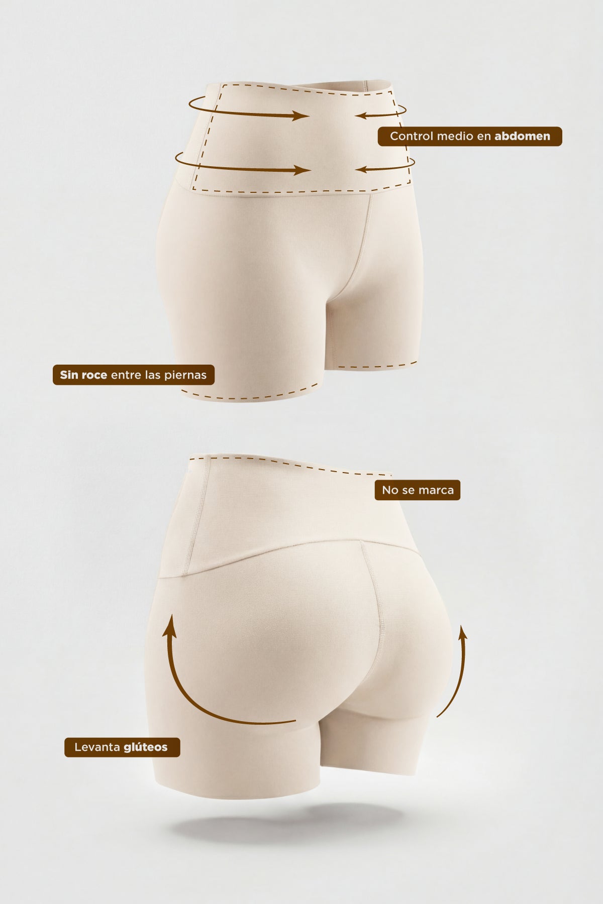 Características Short Diane: Control medio, Rin roce, No se Marca, Levanta glúteos