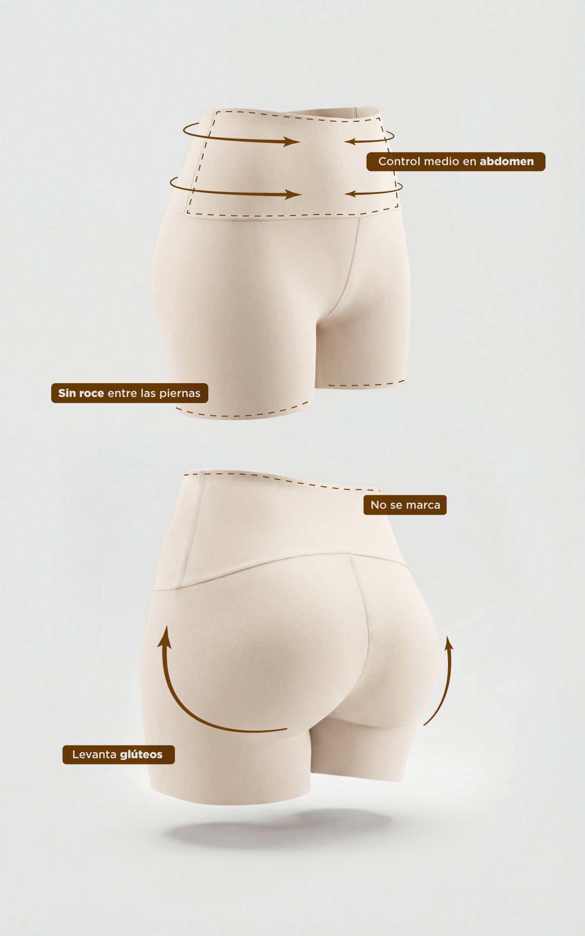 Características Short Diane: Control medio, Rin roce, No se Marca, Levanta glúteos