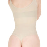 Body moldeador SoftControl brasilera senos libres Diane&Geordi, color nude de espalda