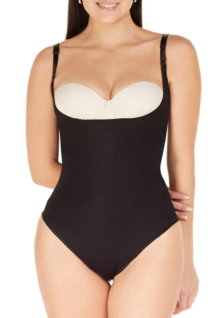 Body moldeador SoftControl brasilera senos libres Diane&Geordi, color negro