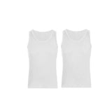 camiseta acanalada cuello redondo sin mangas Diane&Geordi pack x2