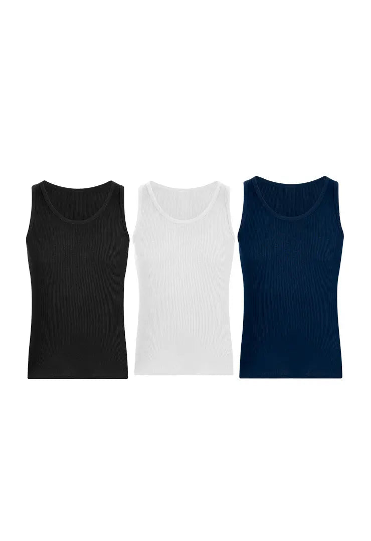 Camiseta cuello redondo acanalada (Pack X3)(2203) Diane & Geordi Colombia