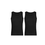 camiseta acanalada cuello redondo sin mangas Diane&Geordi pack x2