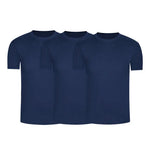 Pack de camisetas cuello redondo acanaladas para hombre – Diane & Geordi, colores azules 