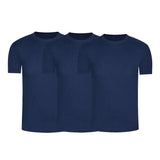 Pack de camisetas cuello redondo acanaladas para hombre – Diane & Geordi, colores azules 
