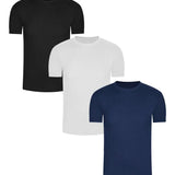 Pack de camisetas cuello redondo acanaladas para hombre – Diane & Geordi colores variados 