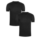 Pack de camisetas cuello redondo en algodón peinado – Diane & Geordi, color negro