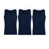 Pack de camisetas sin mangas en algodón para hombre – Diane & Geordi, color azul oscuro