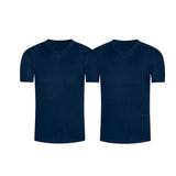 Pack de camisetas cuello V acanaladas en algodón – Diane & Geordi