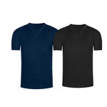 Pack de camisetas cuello V acanaladas en algodón – Diane & Geordi