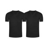 Pack de camisetas cuello V acanaladas en algodón – Diane & Geordi