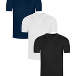 Camiseta cuello V acanalada (Pack X3)(2682) Diane & Geordi Colombia