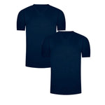 Pack de camisetas cuello V en algodón para hombre – Diane & Geordi, color azul oscuro azul oscuro