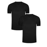 Pack de camisetas cuello V en algodón para hombre – Diane & Geordi, color negra
