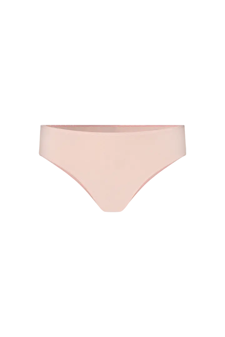 Panty tanga con mayor cubrimiento posterior y elásticos suaves – Diane & Geordi, color rosado