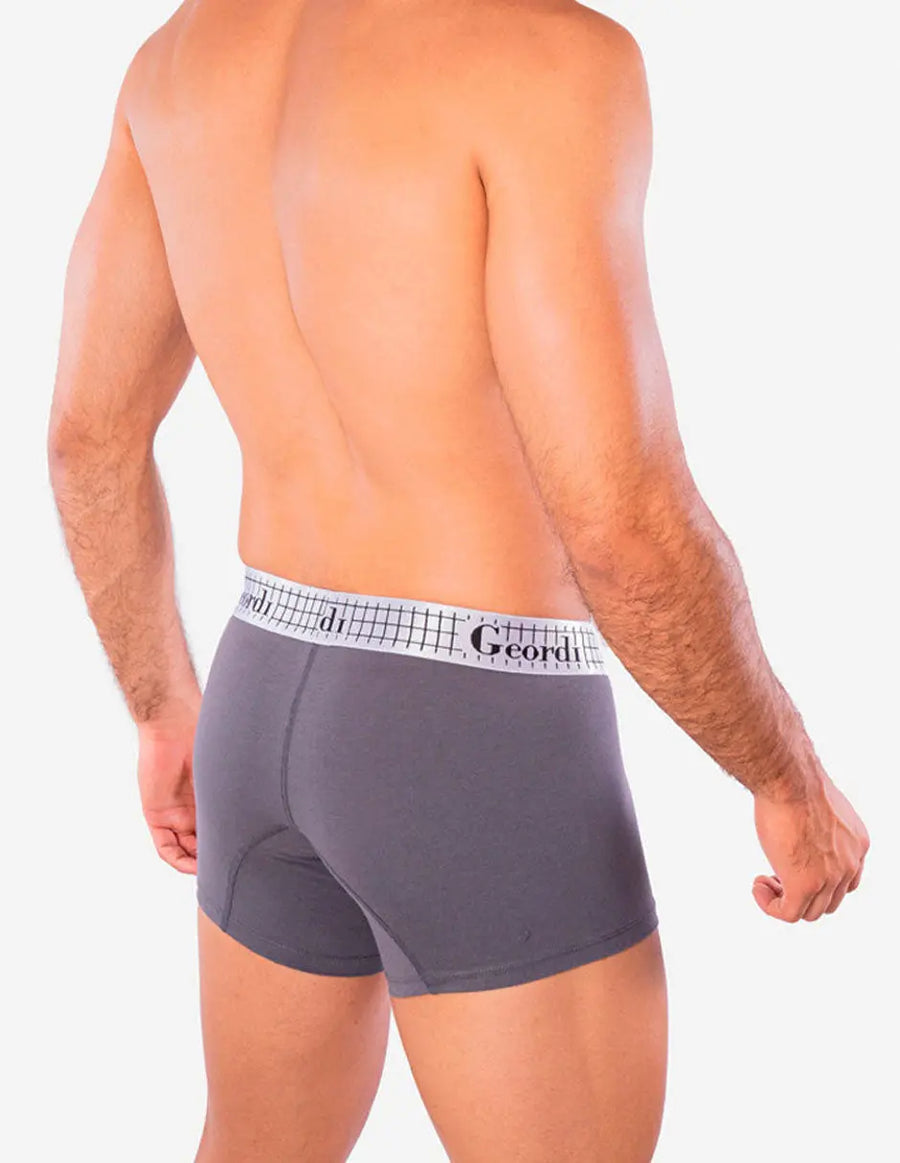Bóxer corto en algodón premium y elástico suave – color gris
