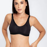 Brasier materno prehormado Diane & Geordi - algodón peinado y broche ajustable, color negro