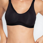 Brasier materno prehormado Diane & Geordi - algodón peinado y broche ajustable, color negro