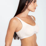 Brasier materno prehormado Diane & Geordi - algodón peinado y broche ajustable, color piel