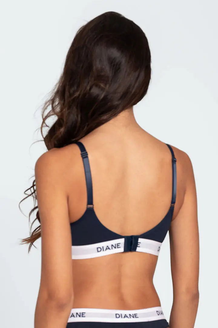 Brasier deportivo copa triangular sin varillas Diane & Geordi - color azul oscuro