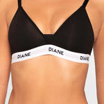 Brasier deportivo copa triangular sin varillas Diane & Geordi - color negro