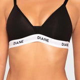 Brasier deportivo copa triangular sin varillas Diane & Geordi - color negro