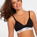 Brasier deportivo copa triangular sin varillas Diane & Geordi - color negro