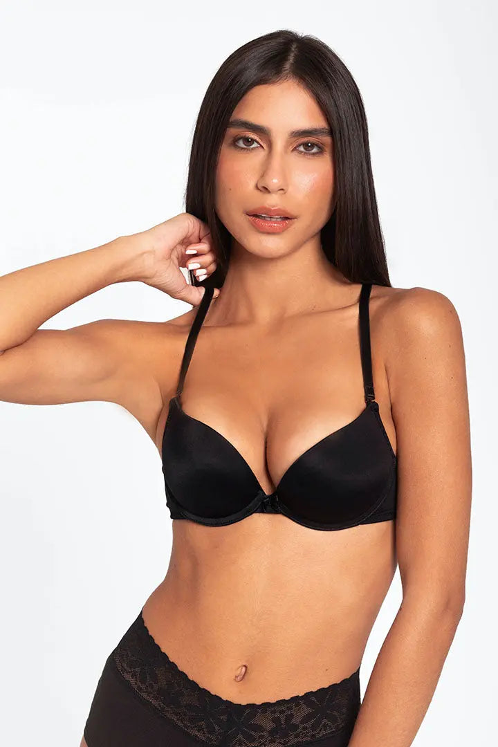 Brasier push-up en microfibra premium con espalda angosta