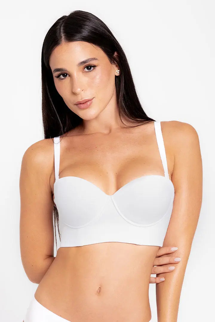 Brasier strapless unicolor sin realce – vista frontal

