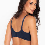 Brasier copa completa Diane & Geordi con base ancha y varillas laterales. Color azul oscuro 