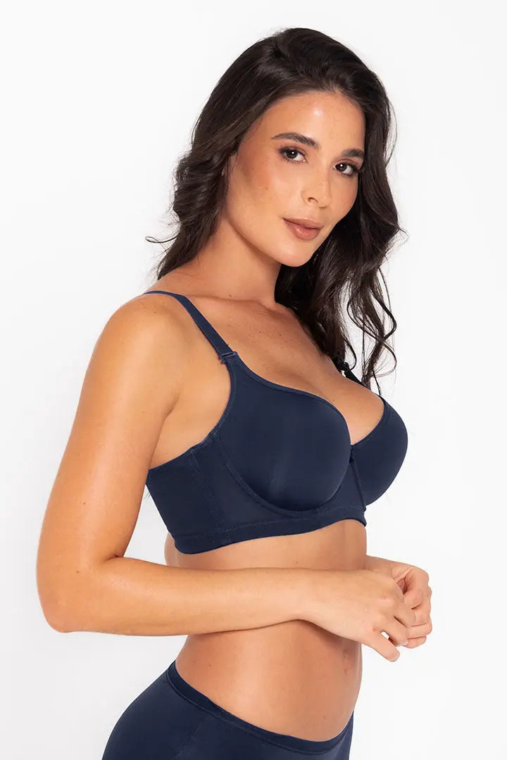 Brasier copa completa Diane & Geordi con base ancha y varillas laterales. Color azul oscuro 