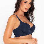 Brasier copa completa Diane & Geordi con base ancha y varillas laterales. Color azul oscuro 