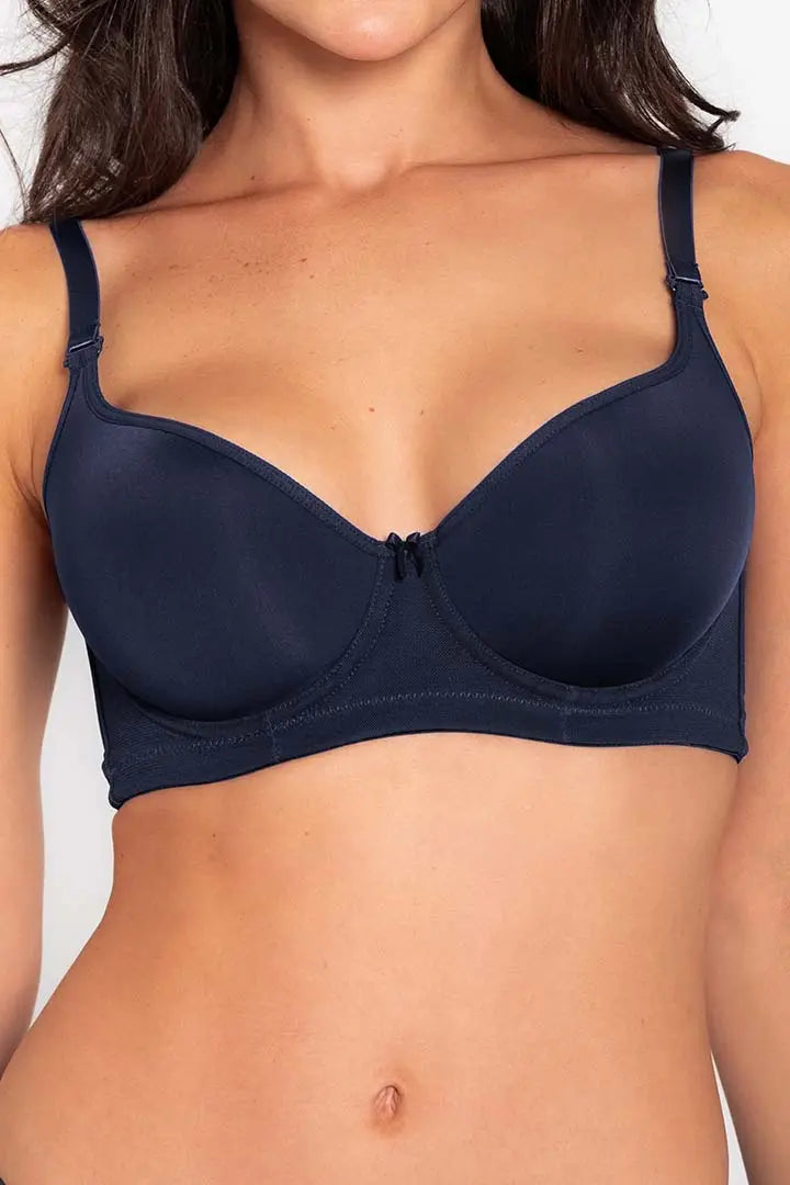 Brasier copa completa Diane & Geordi con base ancha y varillas laterales. Color azul oscuro 