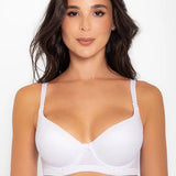 Brasier copa completa Diane & Geordi con base ancha y varillas laterales. Color blanco