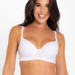 Brasier copa completa Diane & Geordi con base ancha y varillas laterales. Color blanco