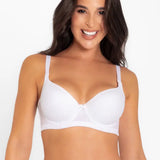 Brasier copa completa Diane & Geordi con base ancha y varillas laterales. Color blanco