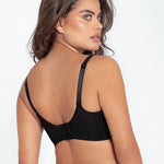 Brasier copa completa Diane & Geordi con base ancha y varillas laterales. Color negro