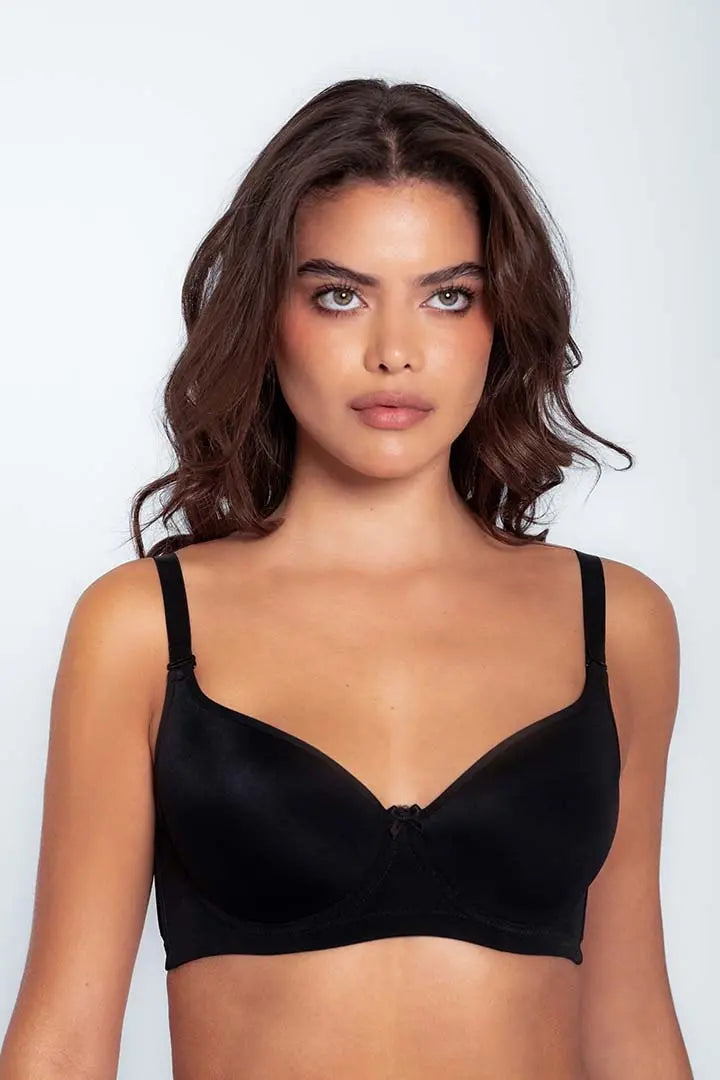 Brasier copa completa Diane & Geordi con base ancha y varillas laterales. Color negro