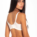 Brasier copa completa Diane & Geordi con base ancha y varillas laterales. Color blanco