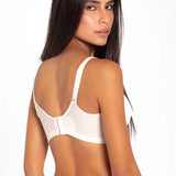 Brasier copa completa Diane & Geordi con base ancha y varillas laterales. Color blanco