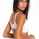 Brasier copa completa Diane & Geordi con base ancha y varillas laterales. Color blanco