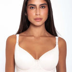 Brasier copa completa Diane & Geordi con base ancha y varillas laterales. Color blanco