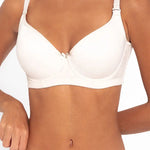 Brasier copa completa Diane & Geordi con base ancha y varillas laterales. Color blanco