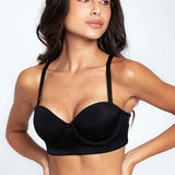 Brasier strapless Diane en microfibra con Powernet y elásticos antideslizantes, referencia 021899, color negro