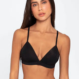 Brasier copa triangular Diane Chic con copas lisas y cargaderas ajustables, referencia 091074, color negro