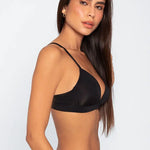 Brasier copa triangular Diane Chic con copas lisas y cargaderas ajustables, referencia 091074, color negro